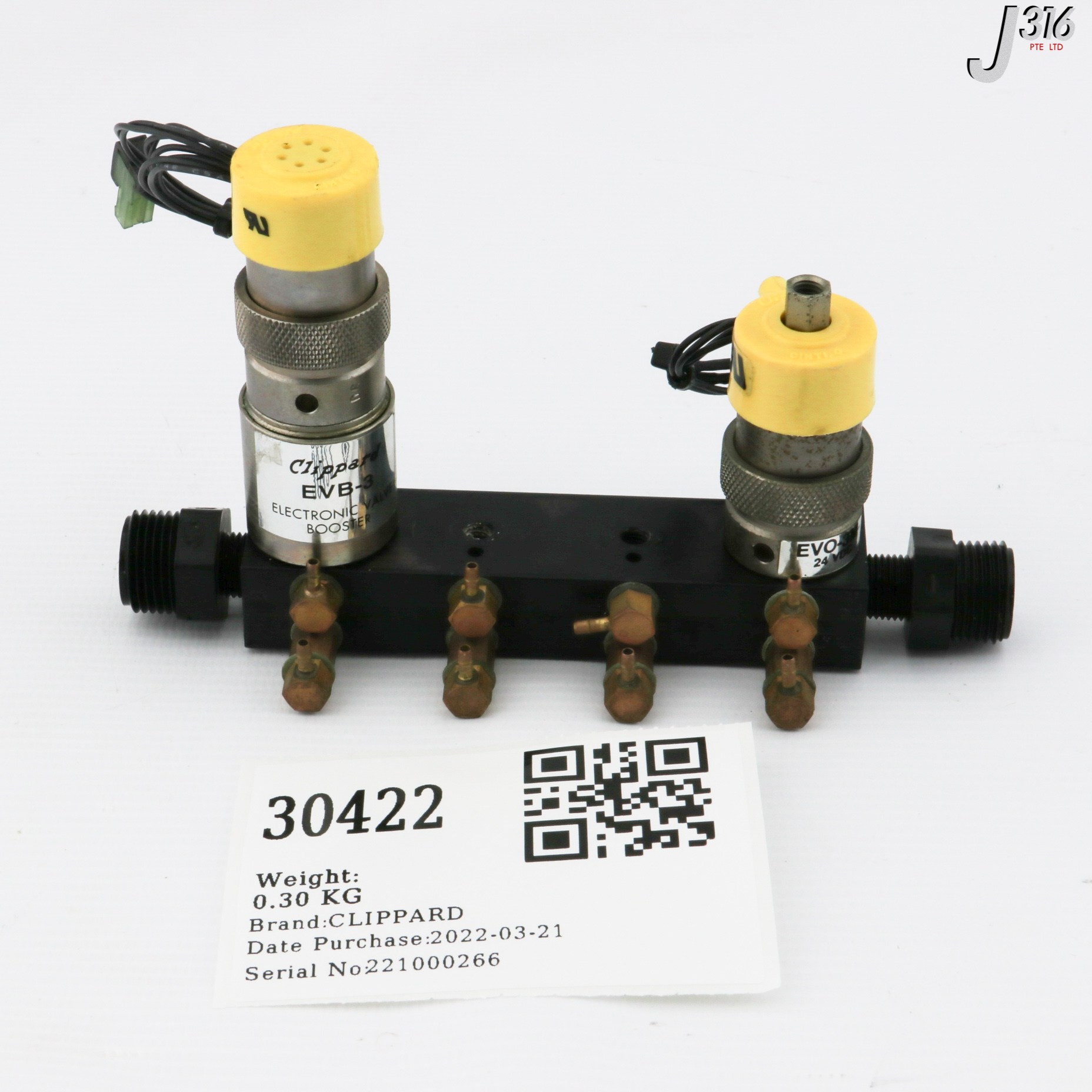 とん 30422 CLIPPARD 8-SLOT VALVE MANIFOLD, EVO-3M-24 VDC, EV-3M-24 VDC